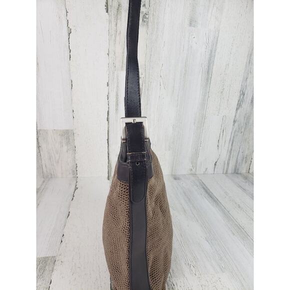 The Sak Elliot Lucca Brown Crochet Shoulder Bag Women's Purse - Picture 7 of 12